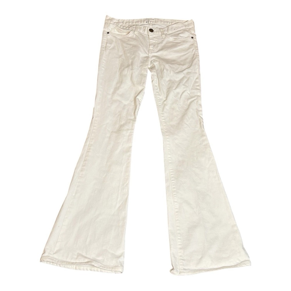 Current/Elliott White Low Rise Flare The Low Bell Jeans Women's Size 28x33